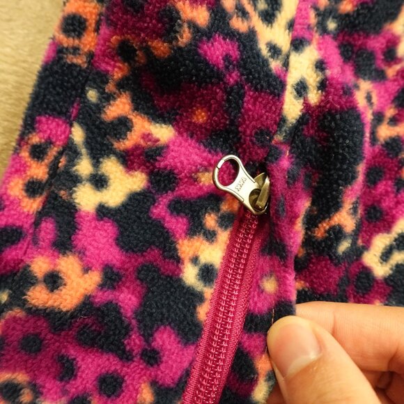 Columbia Benton Springs II Printed Fleece Jacket Girls’ XS Pink Multi Outdoor - Picture 7 of 11